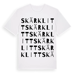 Skärklitt ordlek t-shirt – ekologisk bomull t-shirt från Pinshirt