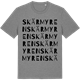 Mid Heather Gray t-shirt med Skärmyren ordlek t-shirt
