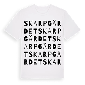 Skarpgärdet ordlek t-shirt – ekologisk bomull t-shirt från Pinshirt