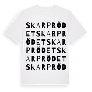 Skarprödet ordlek t-shirt – ekologisk bomull t-shirt från Pinshirt