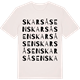 Vintage White t-shirt med Skarsåsen ordlek t-shirt