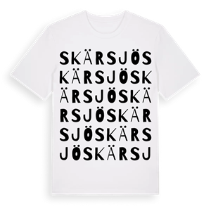 Skärsjö ordlek t-shirt – ekologisk bomull t-shirt från Pinshirt