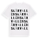 White t-shirt med Skärvallen ordlek t-shirt