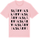 Pink Cotton t-shirt med Skärvik ordlek t-shirt