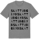 Mid Heather Gray t-shirt med Skattungbyn ordlek t-shirt