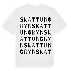 Skattungbyn ordlek t-shirt – ekologisk bomull t-shirt från Pinshirt
