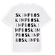 White t-shirt med Skimpbo ordlek t-shirt