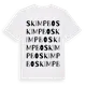 White t-shirt med Skimpbo ordlek t-shirt