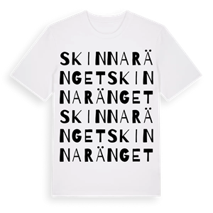 Skinnaränget ordlek t-shirt – ekologisk bomull t-shirt från Pinshirt