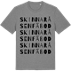 Mid Heather Gray t-shirt med Skinnaråsen fäbod ordlek t-shirt