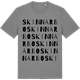 Mid Heather Gray t-shirt med Skinnarbo ordlek t-shirt