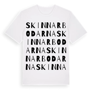 Skinnarbodarna ordlek t-shirt – ekologisk bomull t-shirt från Pinshirt