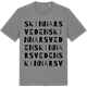 Mid Heather Gray t-shirt med Skinnarsveden ordlek t-shirt
