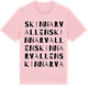 Pink Cotton t-shirt med Skinnarvallen ordlek t-shirt