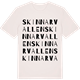 Vintage White t-shirt med Skinnarvallen ordlek t-shirt