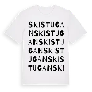 Skistugan ordlek t-shirt – ekologisk bomull t-shirt från Pinshirt