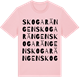 Pink Cotton t-shirt med Skogarängen ordlek t-shirt
