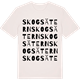 Vintage White t-shirt med Skogsätern ordlek t-shirt