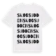 White t-shirt med Skogsudden ordlek t-shirt