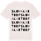 Vintage White t-shirt med Skomakartorp ordlek t-shirt