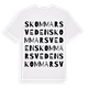 White t-shirt med Skommarsveden ordlek t-shirt