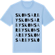 Blue Soul t-shirt med Skomsarby ordlek t-shirt
