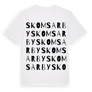 Skomsarby ordlek t-shirt – ekologisk bomull t-shirt från Pinshirt