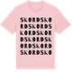Pink Cotton t-shirt med Skord ordlek t-shirt