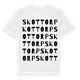 White t-shirt med Skottorp ordlek t-shirt