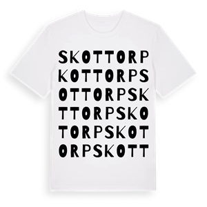 Skottorp ordlek t-shirt – ekologisk bomull t-shirt från Pinshirt
