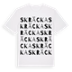 White t-shirt med Skräcka ordlek t-shirt