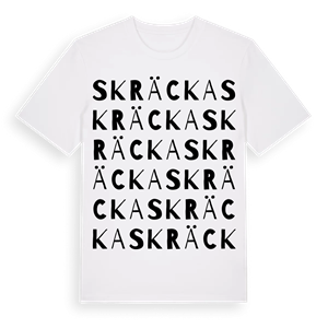 Skräcka ordlek t-shirt – ekologisk bomull t-shirt från Pinshirt