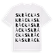 White t-shirt med Skråcka ordlek t-shirt