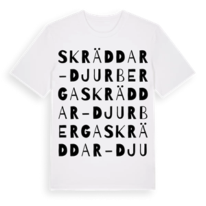 Skräddar-Djurberga ordlek t-shirt – ekologisk bomull t-shirt från Pinshirt