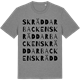 Mid Heather Gray t-shirt med Skräddarbacken ordlek t-shirt