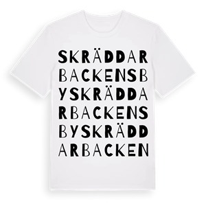 Skräddarbackens by ordlek t-shirt – ekologisk bomull t-shirt från Pinshirt