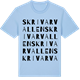 Blue Soul t-shirt med Skrivar vallen ordlek t-shirt