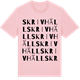 Pink Cotton t-shirt med Skrivhäll ordlek t-shirt