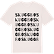Vintage White t-shirt med Skuggbo ordlek t-shirt