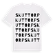 White t-shirt med Skuttorp ordlek t-shirt
