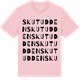 Pink Cotton t-shirt med Skutudden ordlek t-shirt