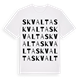 White t-shirt med Skvalta ordlek t-shirt