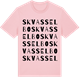 Pink Cotton t-shirt med Skvasselbo ordlek t-shirt