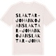Vintage White t-shirt med Slaktar-Johankojan ordlek t-shirt