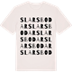Vintage White t-shirt med Slars bodar ordlek t-shirt