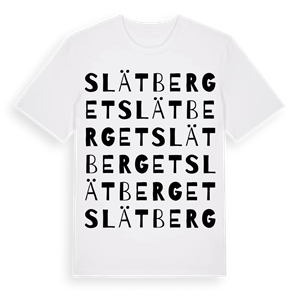 Slätberget ordlek t-shirt – ekologisk bomull t-shirt från Pinshirt
