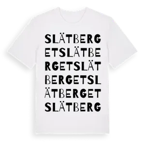 Slätberget ordlek t-shirt – ekologisk bomull t-shirt från Pinshirt
