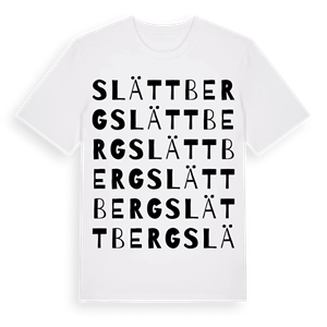Slättberg ordlek t-shirt – ekologisk bomull t-shirt från Pinshirt