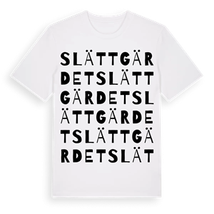Slättgärdet ordlek t-shirt – ekologisk bomull t-shirt från Pinshirt