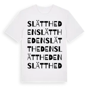 Slättheden ordlek t-shirt – ekologisk bomull t-shirt från Pinshirt